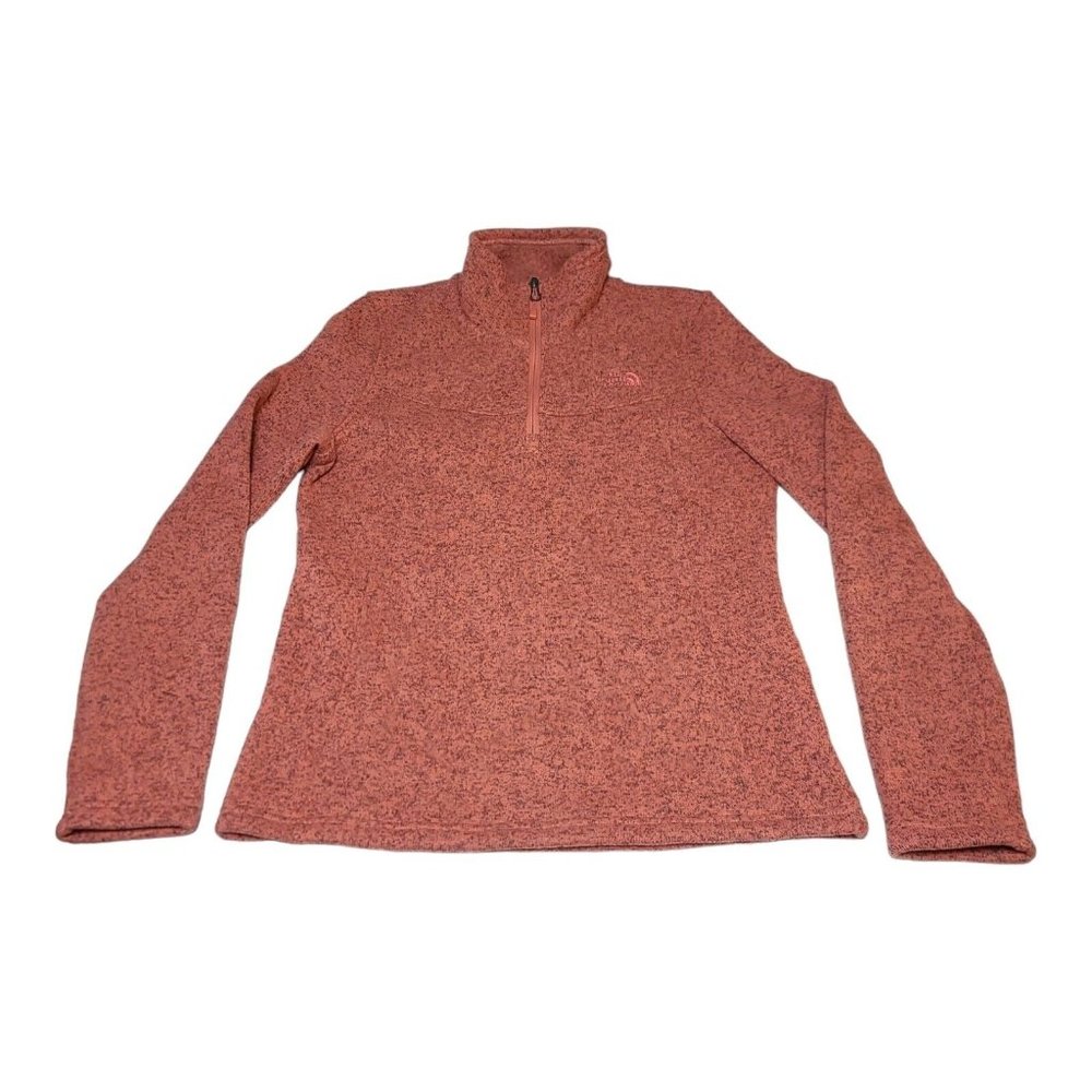 The North Face Maggy Sweater Womens Medium 1/4 Zip‎ Pullover Pink Heather